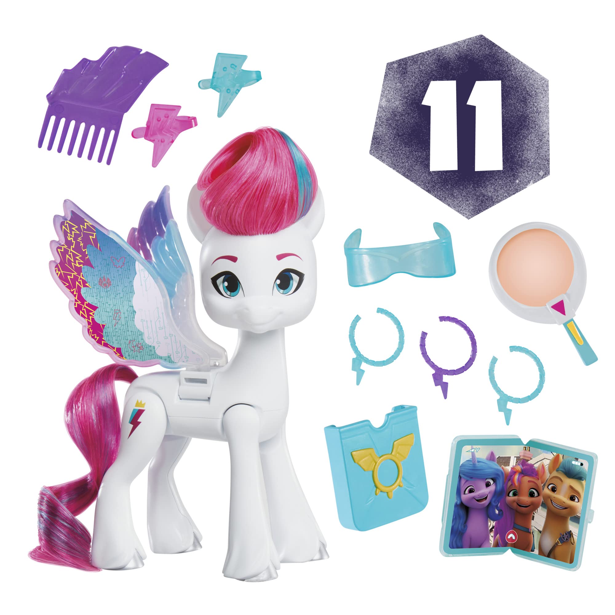 My Little Pony Dolls Zipp Storm Wing Surprise, 5.5-Inch Toy with Wings and Accessories, Toys for 5 Year Old Girls and Boys