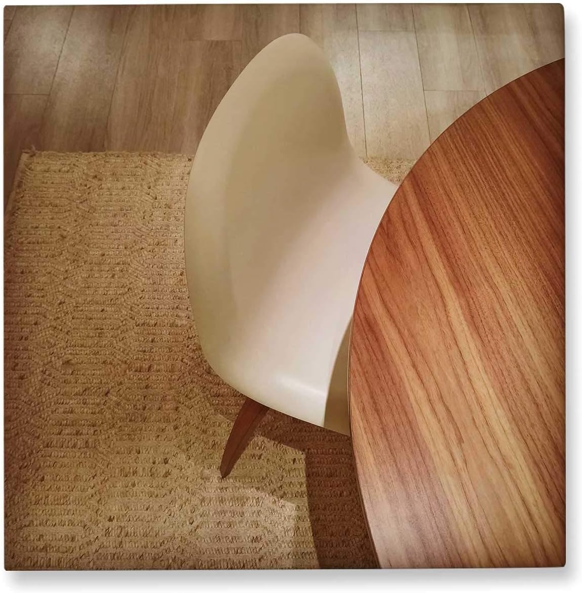 Pummelouty Round Table and White Stylish Chair,Wall Art for Bedroom mid Century Modern Design. Large Wall Art 12x12