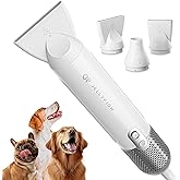 Jellyfish Handheld Dog Dryer - 1.21lb Lightweight, 2 Speeds, 4 Temp, Portable High Velocity Blow Dryer for Travel & Home
