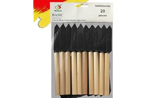 PANCLUB Foam Paint Brush Set 2 inch, Sponge Brush Paint 20 Pack with Wood Handles,Great for Art, Varnishes, Acrylics, Stains, Crafts