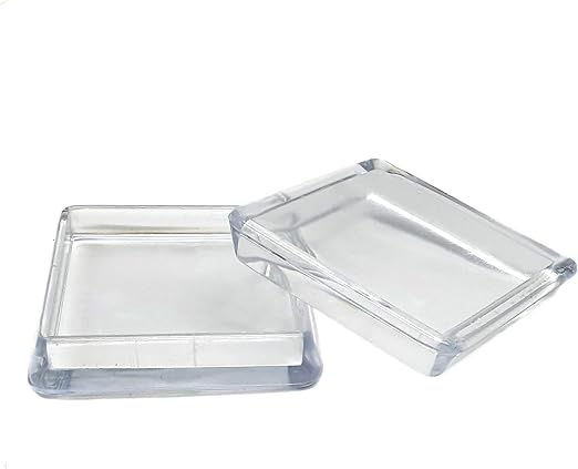 Enkotrade 4 Stück Möbeluntersetzer für eckige Möbelfüße, 50x50 mm