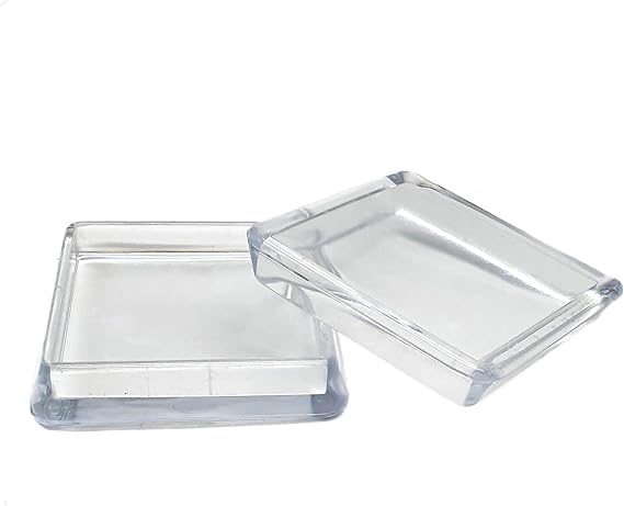 Enkotrade 4 Stück Möbeluntersetzer für eckige Möbelfüße, 50x50 mm