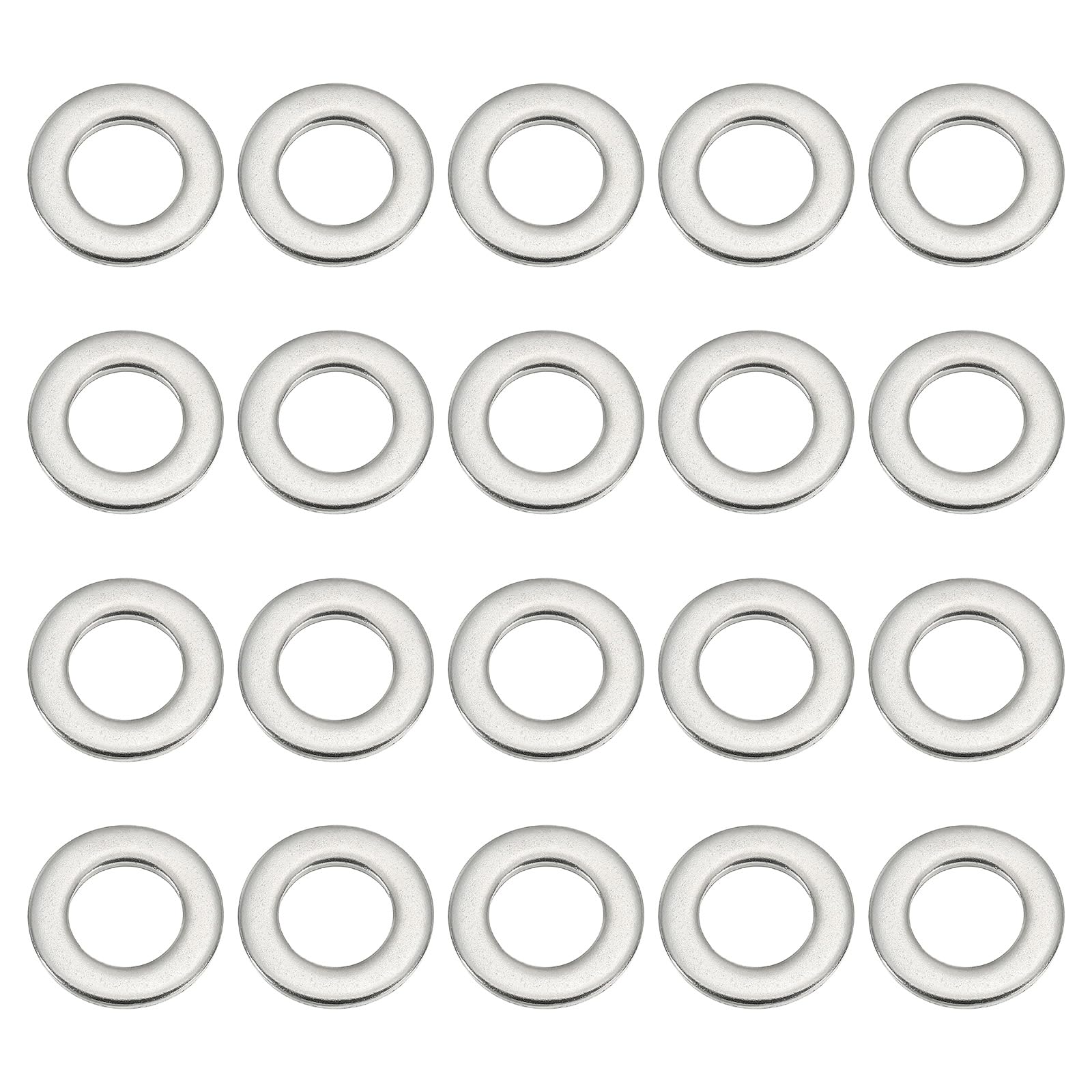 PATIKIL 304 Stainless Steel Flat Washer, 20 Pack 2/3" ID x 1 1/6" OD x 0.12" Thickness Metal Fender Washers Lock Washers for Screws Bolts Assortment