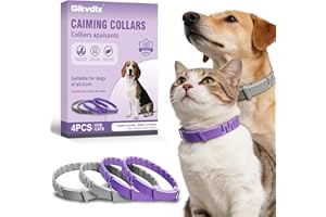 Calming Collar for Dogs -4PC,Dog Anxiety Relief Collar, 60 Days Long-Lasting Protection,25" Adjustable Collar for Large Mediu