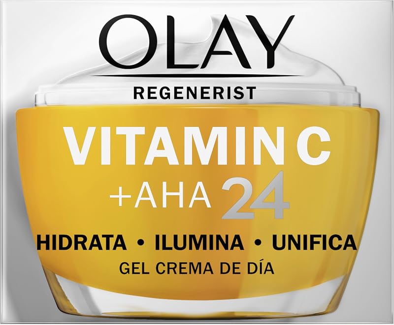 Vitamin C + AHA 24 Crema Hidratante, Gel Crema De Día Con Vitamina C, AHA Y Niacinamida Para Un Tono De Piel Visiblemente Más Luminoso Y Uniforme, 50 ml