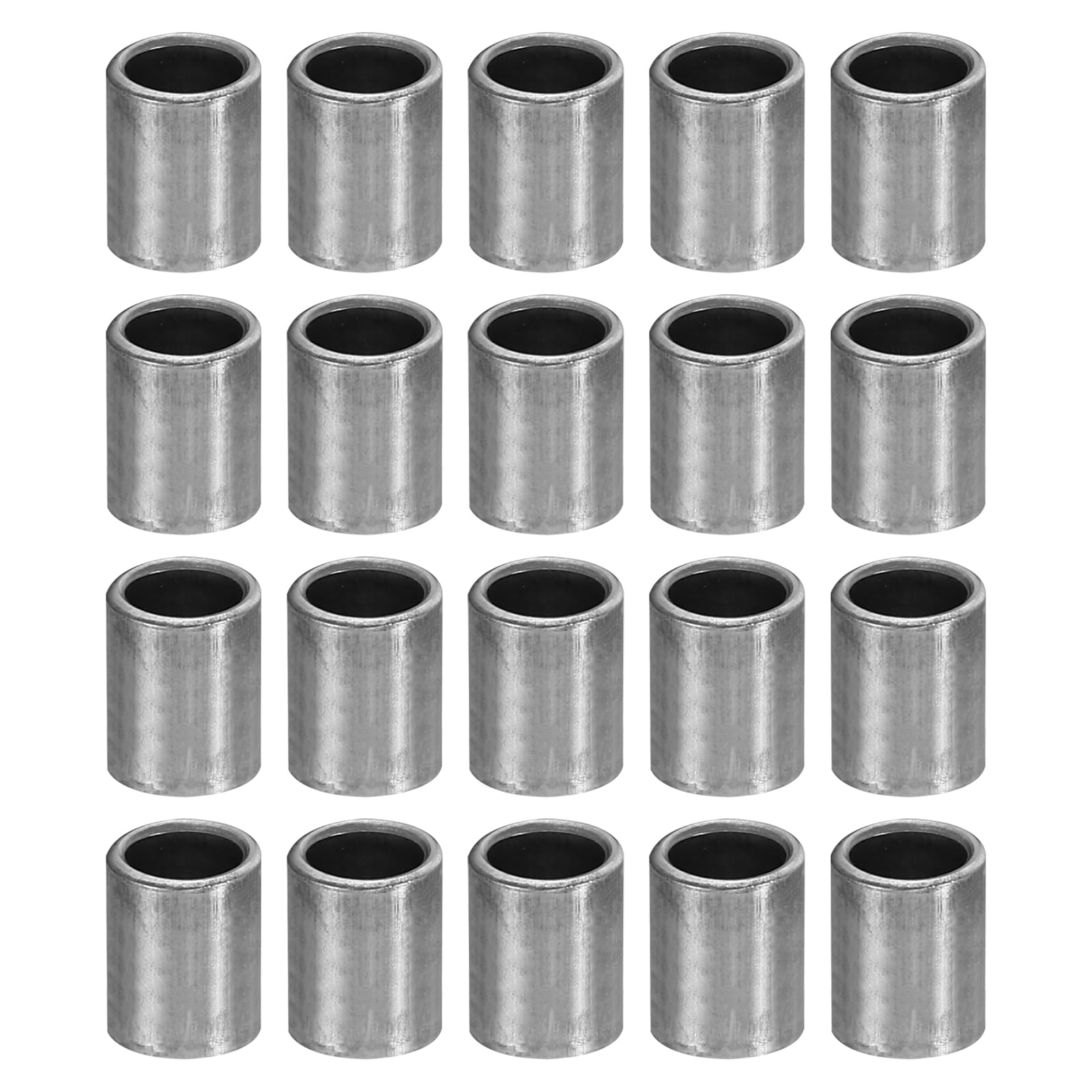 PATIKIL M5 Steel Spacers, 40 Pcs Metal Spacers Steel 5.2mm ID x 7mm OD x 9mm L Carbon Steel Spacer Screw Standoff Round for 1/5in or M5 Screw Bolts