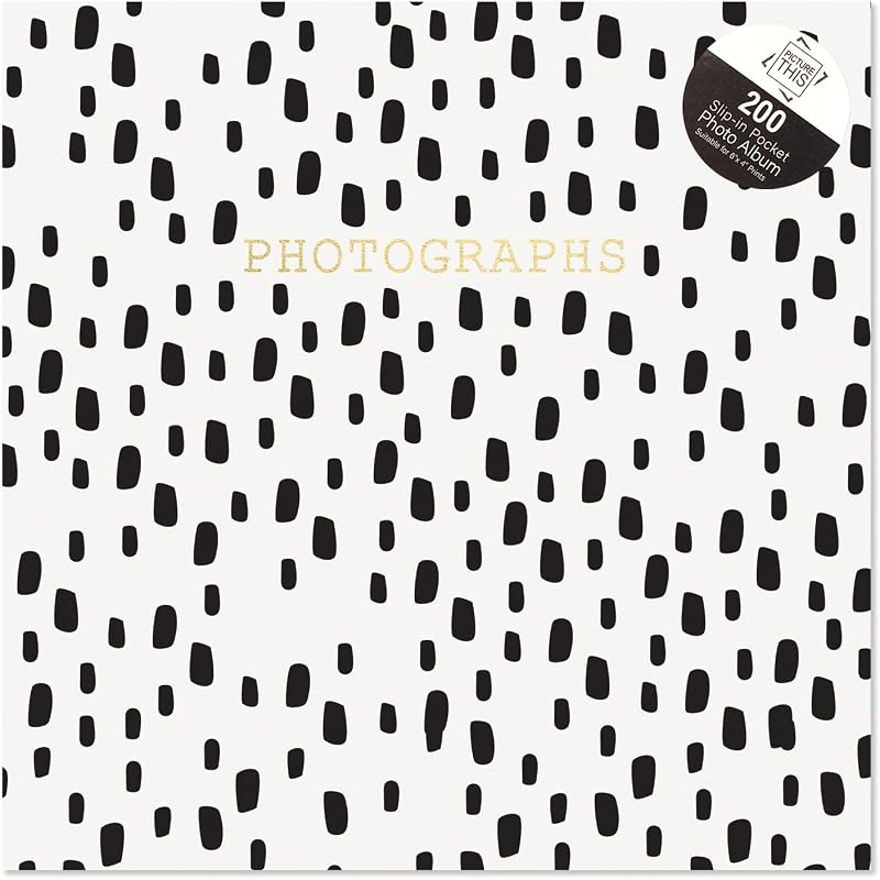 Tallon Tallon White with Black Spots 6x4 Photo Album 100 Slip In Pockets