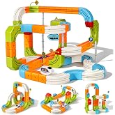 Hot Bee Electric Train Set for Kids, 134pcs Gravity-Defying Race Track | 3D STEM Toy Train Track for Kids, Building Train Toys for Toddlers, Birthday Gifts for 3 4 5 6 7 8+ Year Old Boys Girls