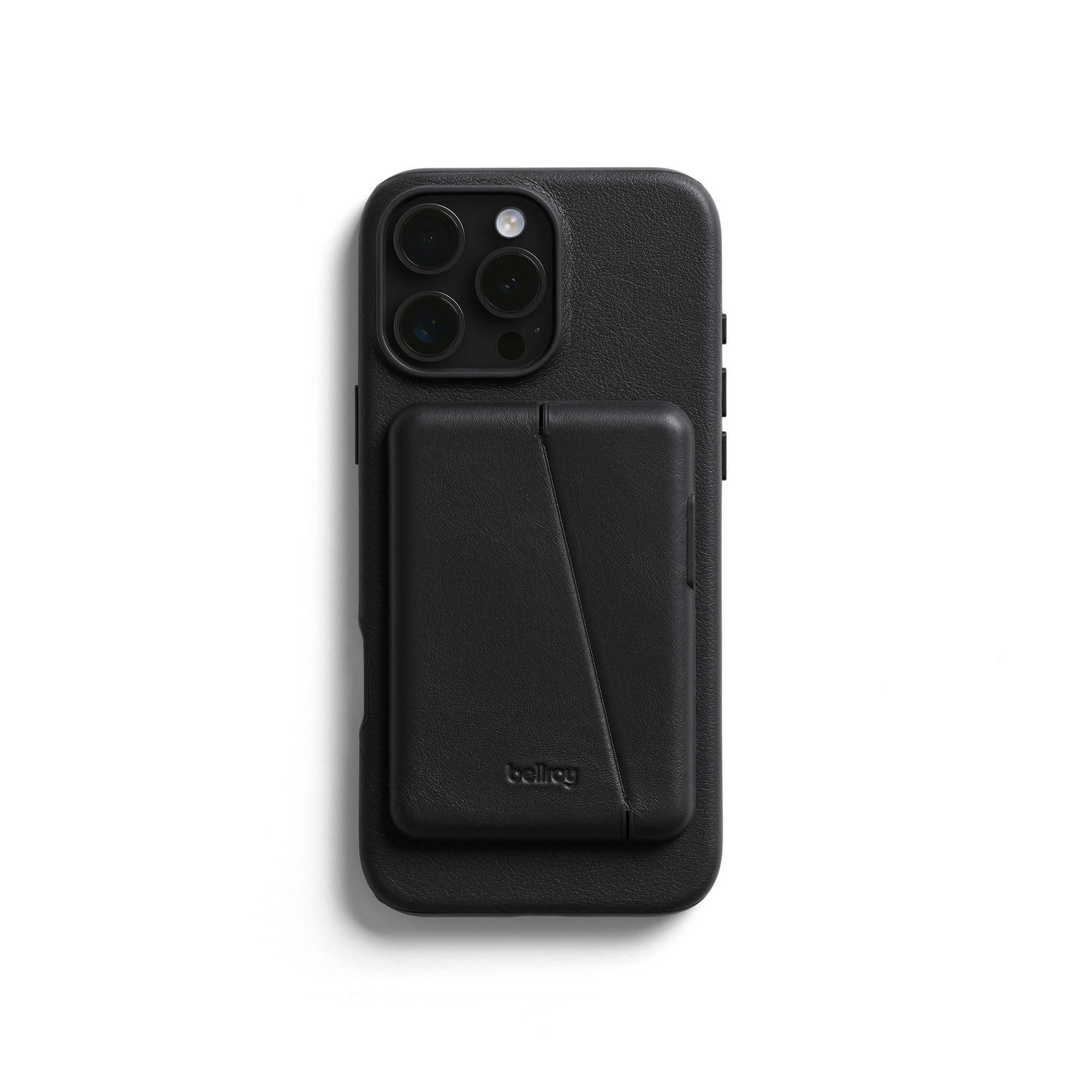 Bellroy Mod Phone Case + Wallet for iPhone 16 Pro Max (slim leather iPhone case, phone wallet) - Black