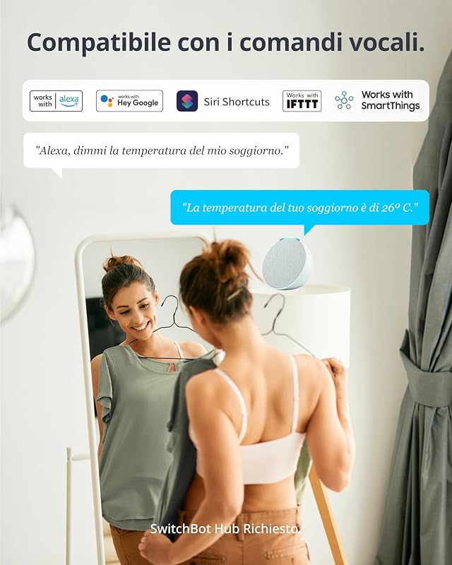Termometro e Igrometro, Monitor Temperatura/Umidità con Data e Previsione del Tempo, Raggio Bluetooth di 120m, Esportazione Gratuita di Dati