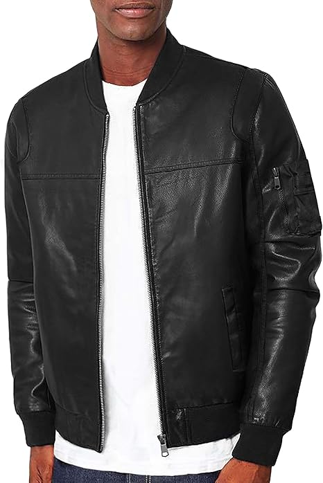 fried denim bomber jacket