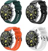 TiMOVO 22mm Silicone Strap for Huawei Watch GT4 46mm GT3 GT2 Pro 4 Pack view 1