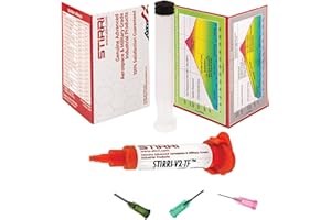 STIRRI-V2-TF no-clean MT soldering tacky paste flux (ROL0) - 5g syringe kit – for hand-soldering electronics - mid-range tacky paste flux with pine scent for Hot Air SMD assemblies
