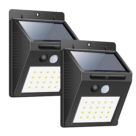 Citra 20 LED Solar Motion Sensor Light,Outdoor Weatherproof for Driveway Garden Path Yard-2 Pack