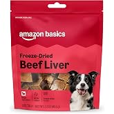 Amazon Basics Freeze-Dried Raw Single Ingredient Dog Treats (Previously Wag), Beef Liver, High Protein, Grain-Free, 3.3 Ounce (Pack of 1), Packaging may vary