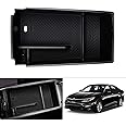 Autorder Center Console Organizer for 2021 2022 2023 2024 2025 Kia K5 GT Line Accessories Armrest Storage Box Secondary Insert Tray with Black Mat