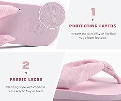 KuaiLu Flip Flops Women Arch Support Yoga Mat