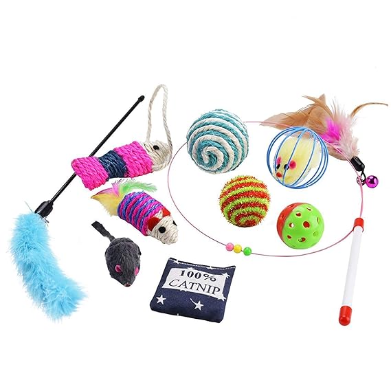 Legendog Cat Toys, 10 Pcs Kitten Toys Cat Toys for Indoor Cats Kitten