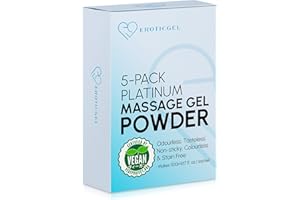 EROTICGEL 5 x Premium Nuru Massage Gel Powder | 5g Travel Sachet Makes 500ml/ 16.9 fl oz | Made in Japan Paraben & Glycerine Free