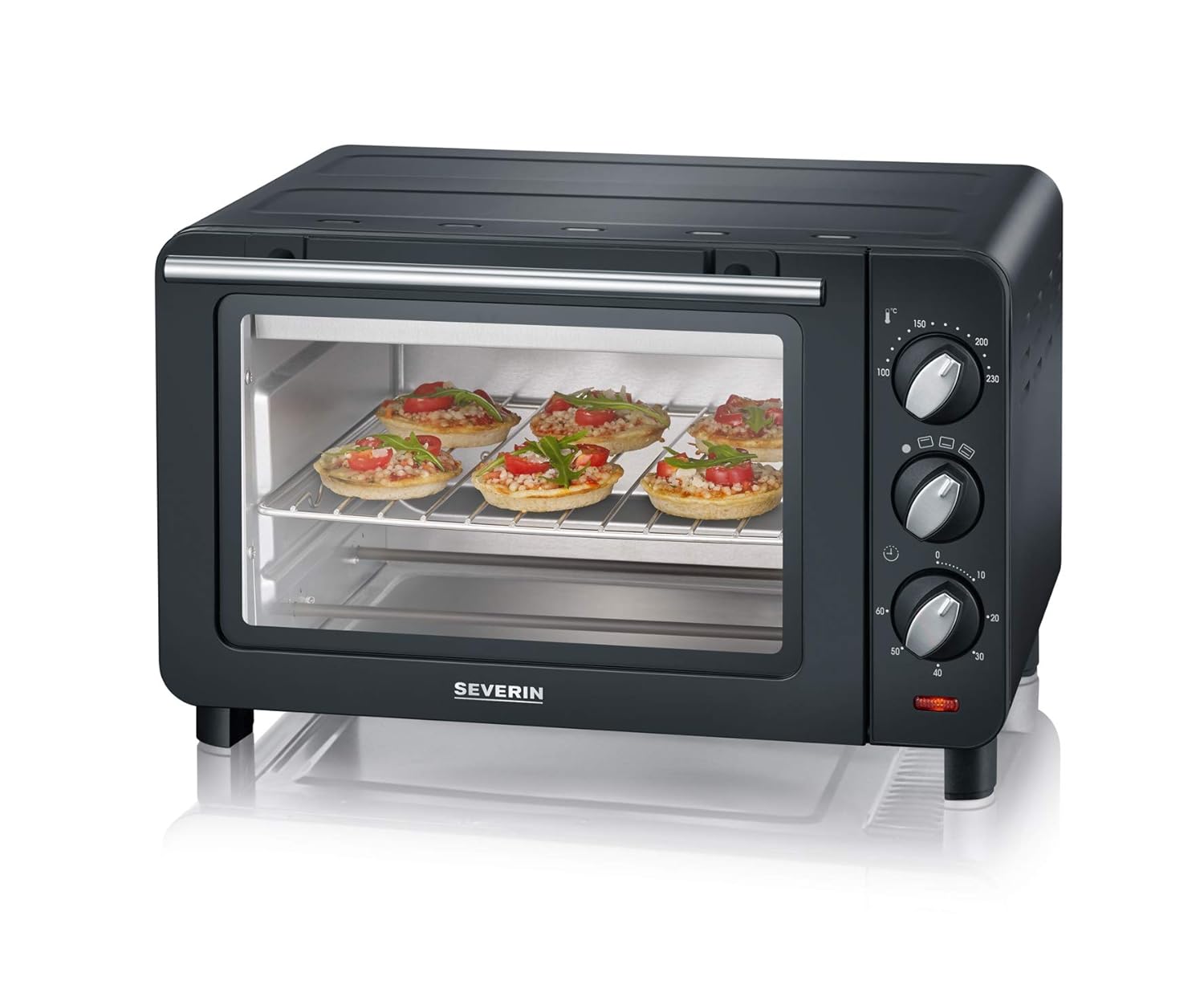 Severin TO 2064 Horno tostador, 1200 W, 14 litros, Negro y Plata ...