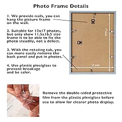 JCJMY 12x17 Picture Frame Set of 6, Horizontal and