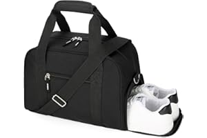 Searock 14 inch Small Gym Bag for Men & Women, Mini Duffle Bag with Shoe Compartment, Lightweight Carry On Duffel Bag for Tra