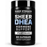 DHEA Supplement for Men - DHEA 100mg High Purity for Enhanced Absorption | Sheer DHEA for Strength &amp; Hormone Balance to support a healthy lifestyle. 30 servings. Made in USA. GMP 3rd Party Tested.