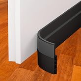 DOHUG Under Door Draft Stopper - 39 Inch Adhesive Door Sweep for Interior/Exterior, Door Blocker (Charcoal, 39.3 Inches)
