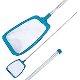 U.S. Pool Supply Swimming Pool 6 Foot Leaf Skimmer Net with 4 Deluxe Aluminum Pole Sections - Ultra Fine Mesh Netting, Clean and Remove The Finest Debris Fast - Pool, Spa, Pond Cleaning Maintenance