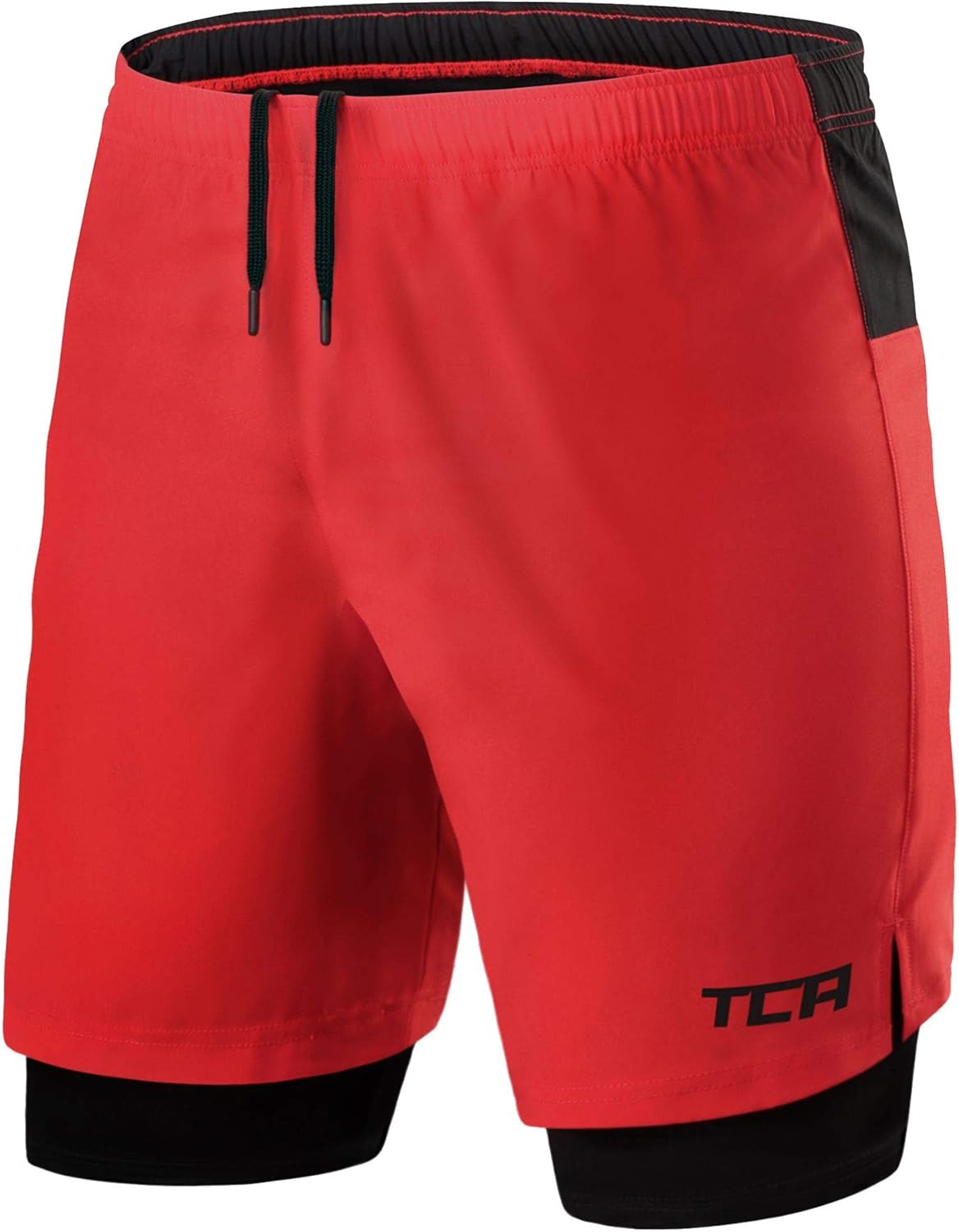 TCA Men's Ultra 2 in 1 Running Shorts with Inner Compression Short and Zip Pocket TCA Men's Ultra 2 in 1 Running Shorts with Inner Compression Short and Zip Pocket