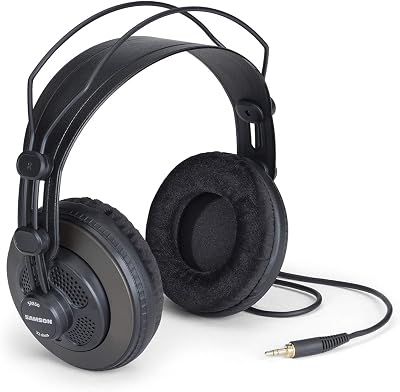 Samson SR850 Traditional Wired Headphones Black 32 Ohm 10Hz-30kHz 3.5mm
