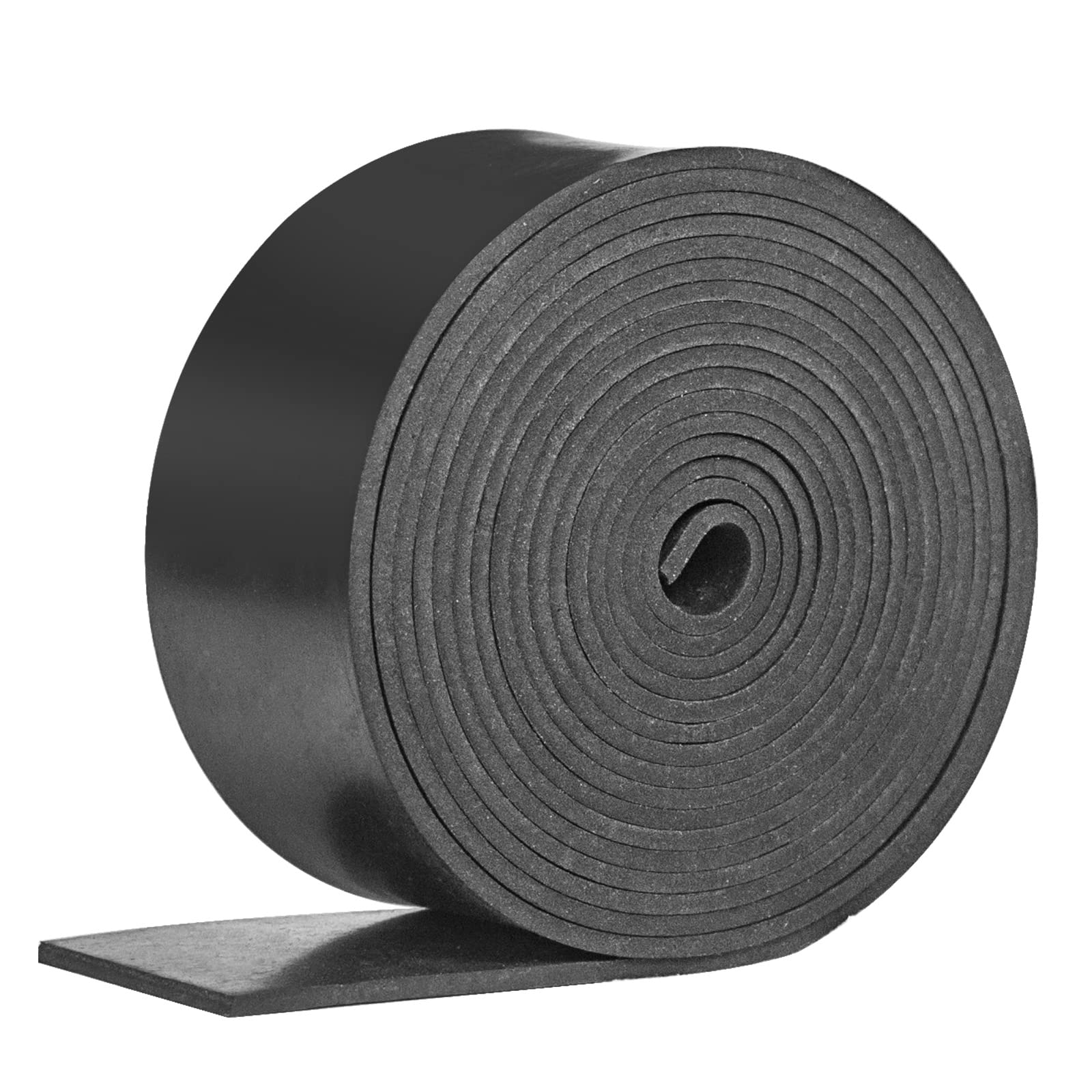 Rubber Strip Solid Neoprene Rubber Sheet 50mm(W) x3mm(T) x3m(L) Neoprene Rubber Strips Solid Rubber Rolls for DIY Gaskets, Crafts, Pads, Flooring Protection, Supports, Leveling, Anti-Vibration