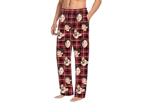 JoyBurst Personalized Christmas Pajamas Pants-Matching Pjs Couple-Personalized Gifts for Men Women-Funny Christmas Gifts