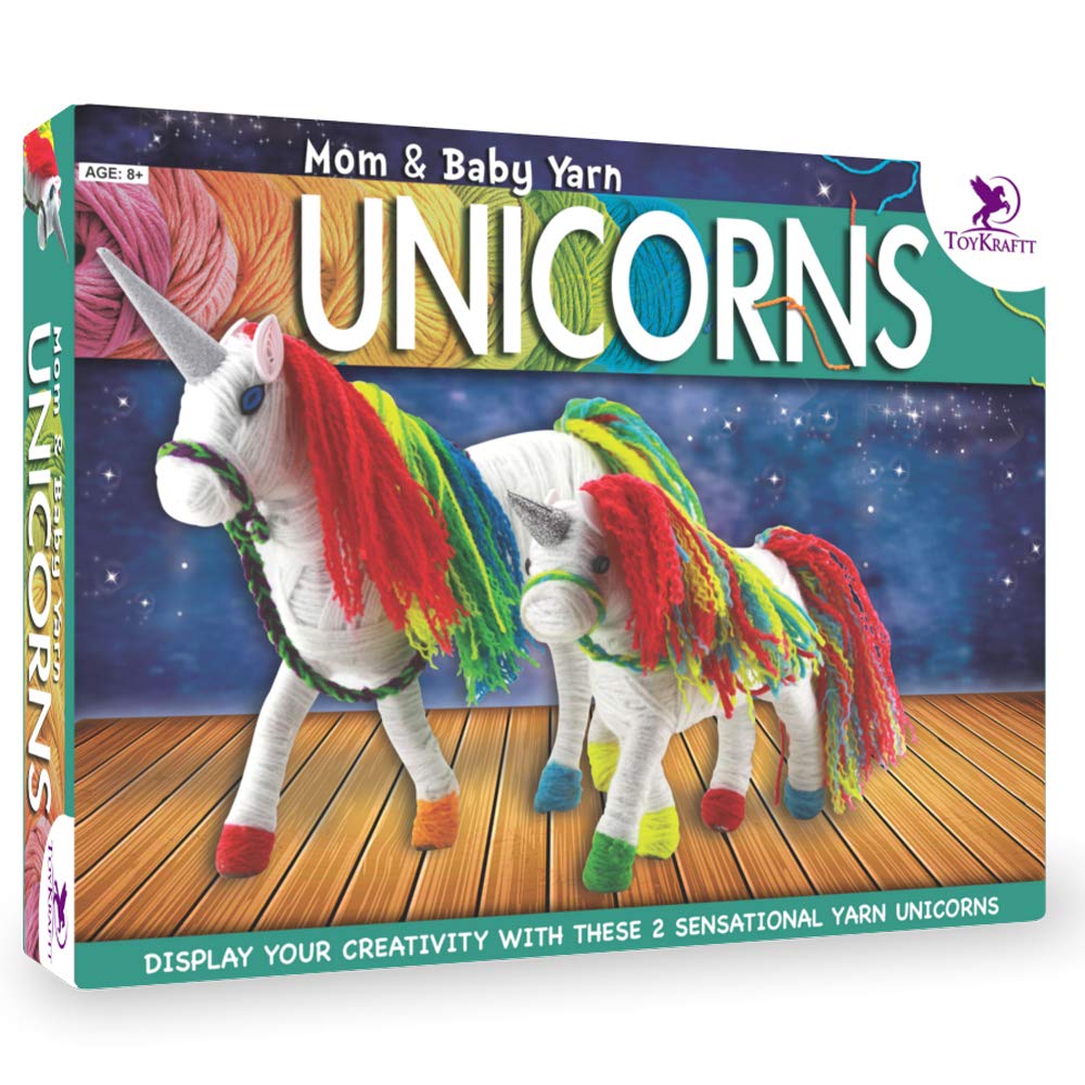 Toykraft Mom & Baby Yarn Unicorns Art and Craft Set for Girls 710 Year/Unicorn Toy for