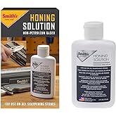 Smith's HON1 Honing Solution - 4oz Bottle - Lubricate Sharpening Stones - Built-In Stone Cleaning Agents &amp; Rust Inhibitors - Oil for Tool &amp; Knife Sharpening Stone - Prevents Clogged Pores