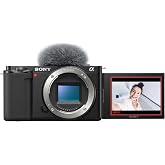 Sony ZV-E10 APS-C Mirrorless Camera Body Black | 24.2MP Aps-C Exmor CMOS, Sony E-Mount, 4k30 and 1080p120 Video, 3-Capsule Directional Mic, 3.0 Vari-Angle Touch LCD