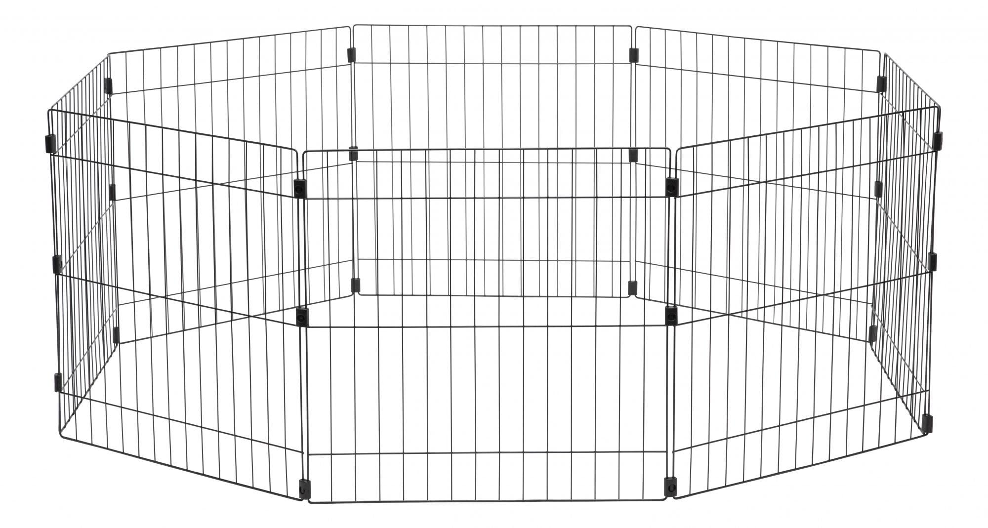 Iris Pet Pen, 24-Inch, Black