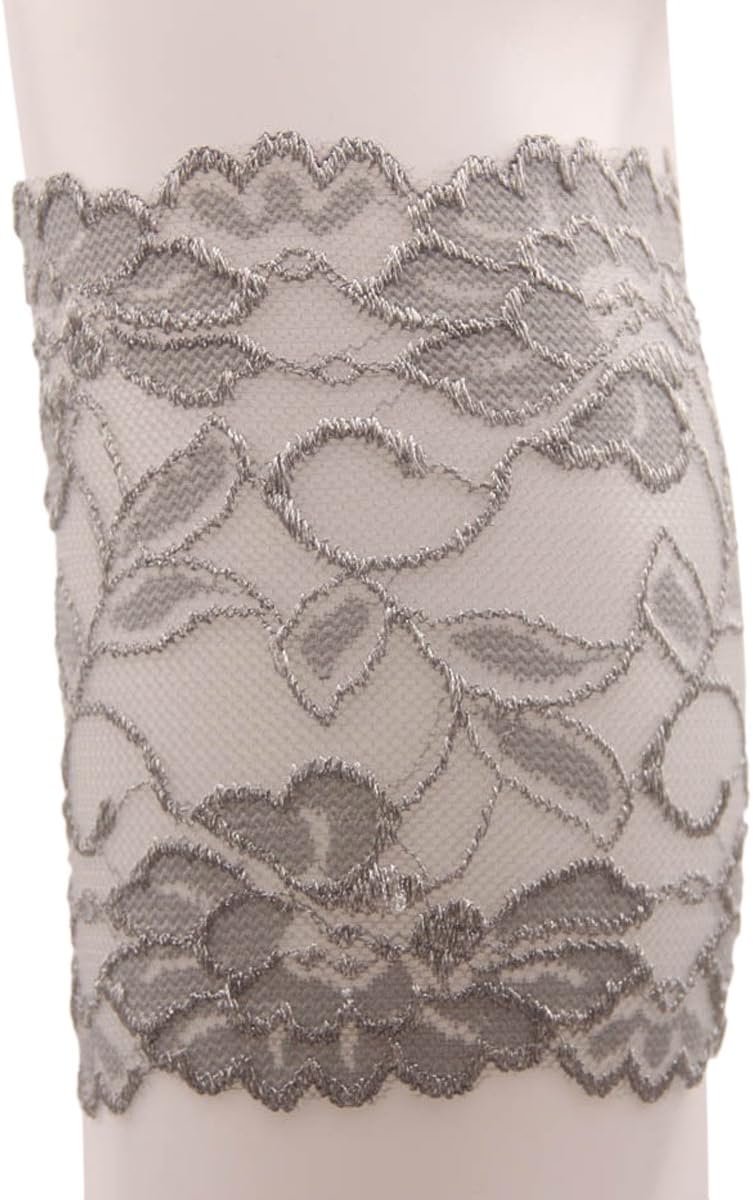 TININNA Women Ladies Elegant Lace Short Boot Cuff Cover Leg Warmers Grey
