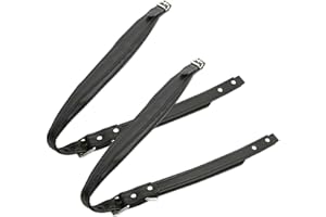 INKNOTE One pair Soft Adjustable Artificial Leather Accordion Shoulder Straps,Durable Synthetic Leather Bass Straps for 16-120 Bass Accoedions,Breathable Straps bringing Comfortable Experience(Black)
