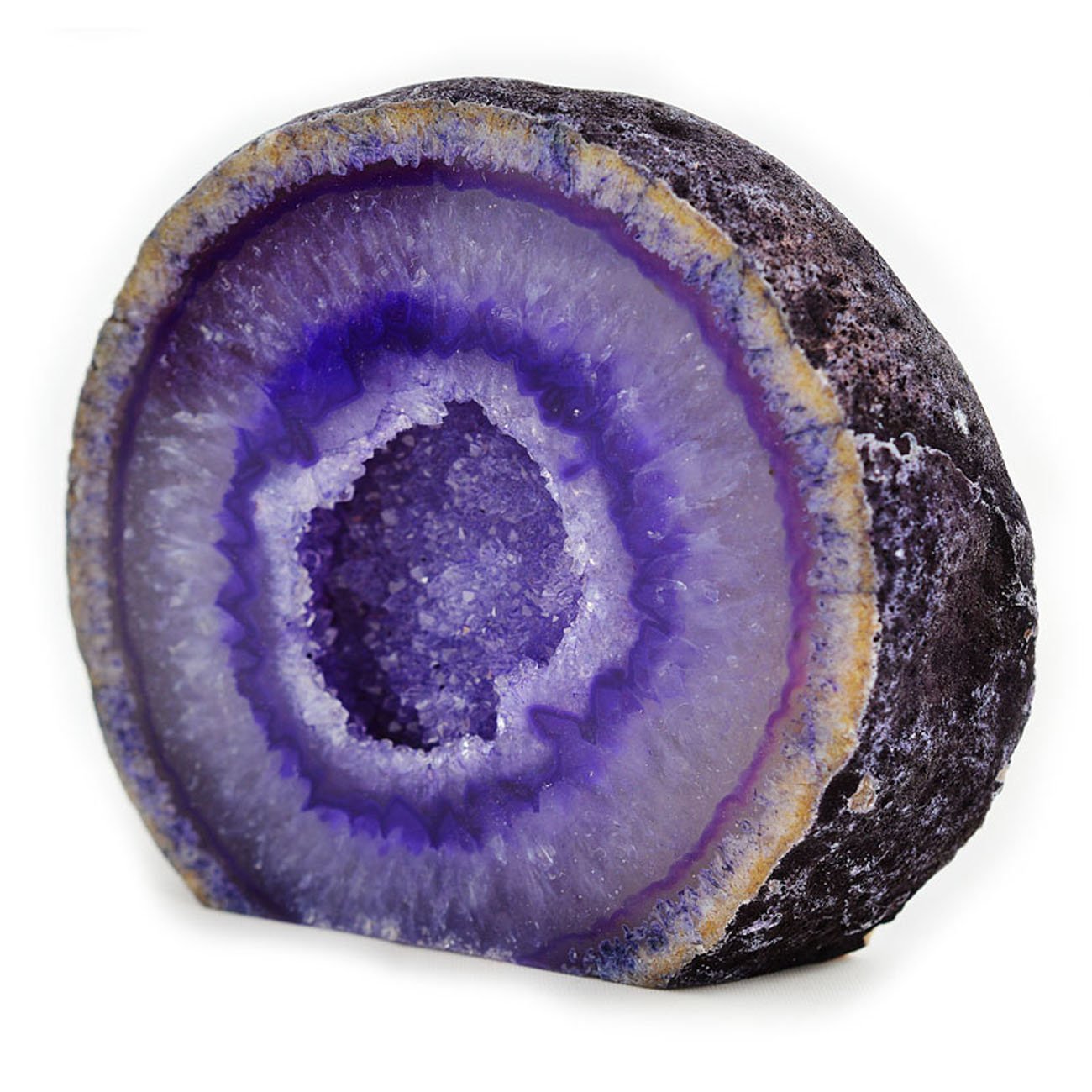 Purple Agate Geode – Natural Quartz Crystal Centre