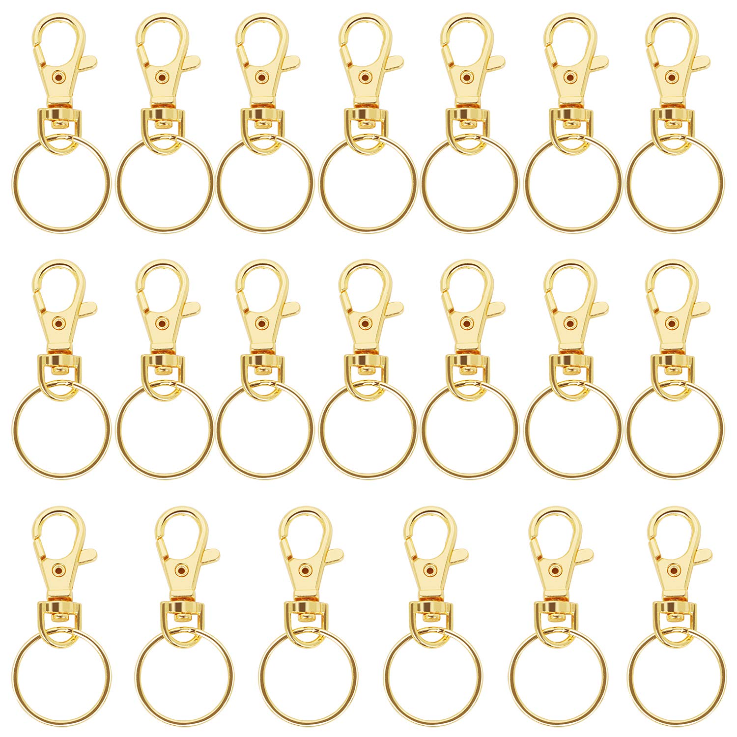 TRIXES 20 X Small Lobster Detachable Swivel Clasps for Key Split Ring