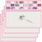 Tegeme 4 Pcs Beading Mat Set, Felt Jewelry Making Mats with Centimeter Alphabetic Scale for Beading and Craft Work, Non Slip Bead Design Mats, 11 x 14 Inch, Multi Pack