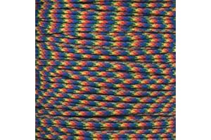 PARACORD PLANET 10 20 25 50 100 Foot Hanks and 250 1000 Foot Spools of Parachute 550 Cord Type III 7 Strand Paracord (Autism Awareness 100 Feet)