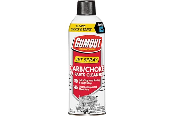 Gumout 800002231 Carb / Choke And Parts Cleaner, 14 oz. - Cleans Carburetor, Brakes And All Unpainted Metal Parts of Gum, Varnish, Oil And Other Contaminants