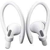 ICARERSPACE 2 Pairs AirPod Ear Hooks for AirPods 5 Pro 2 Pro, 4 3 2 1 White | Upgraded Anti Slip Sports Clip Hooks