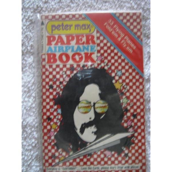 【超レア】ピーター・マックス Paper Airplane Book Peter Max Paper Airplane Book: Peter Max, blank endpaper former