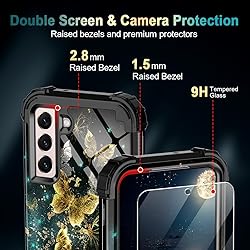 Miqala for Galaxy S21 FE 5G Case with 2 Tempered
