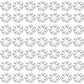 Healifty 2000Pcs Electroplating Beads for Jewelry Making, Daisy Spacer Plastic Beads for DIY Bracelets Necklaces Craft Supplies 6mm