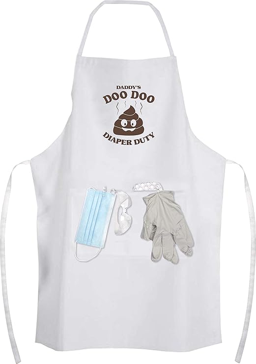 Daddy's Doo Doo Diaper Duty Apron Kit Gag Gifts for The New Dad