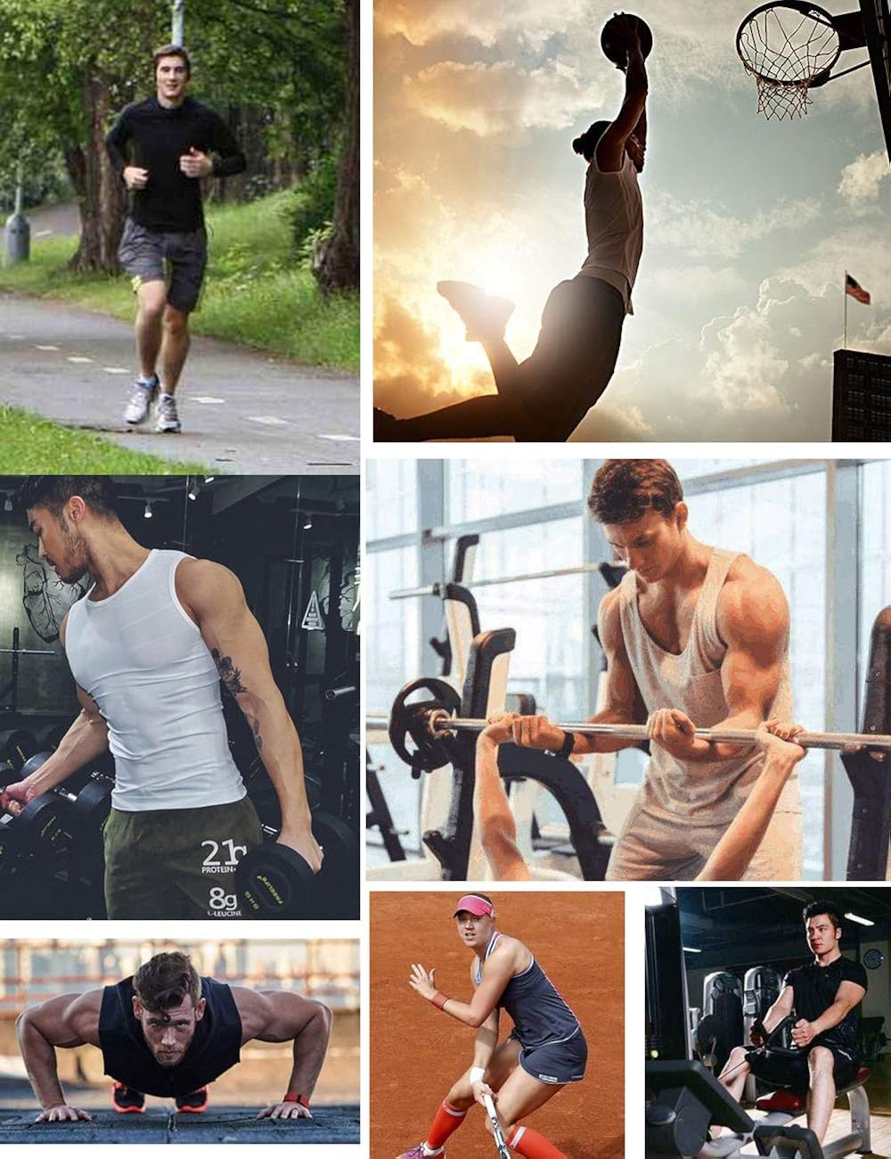 MOLLDAN Sauna Vest for Men Sweat Tank Top Pullover Workout Shirt Waist Trainer: Clothing